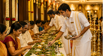 Traditional catering event decoration